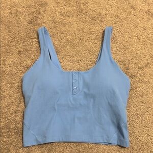 lululemon Align Ribbed Henley Tank Top- Aero blue